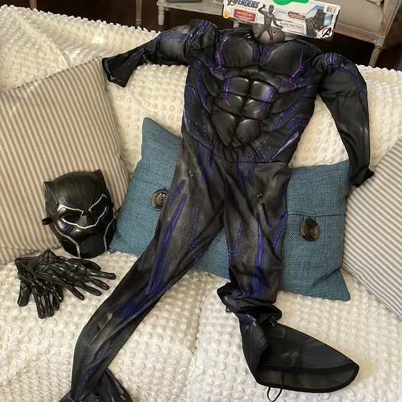Marvel | Costumes | Black Panther Costume Gently Used Sz 12  display picture 1